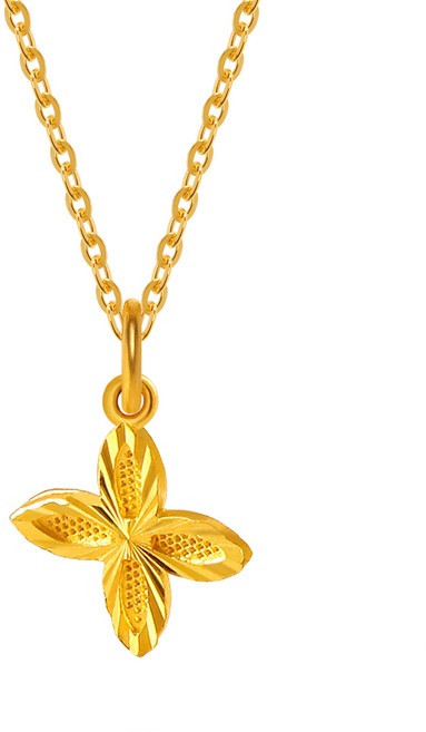 [골드팡] 24k 순금 샤이닝플로스 목걸이 (당일도착) 여성용 데일리 럭셔리나비 고급컷팅 포인트 여자친구 생일선물 추천