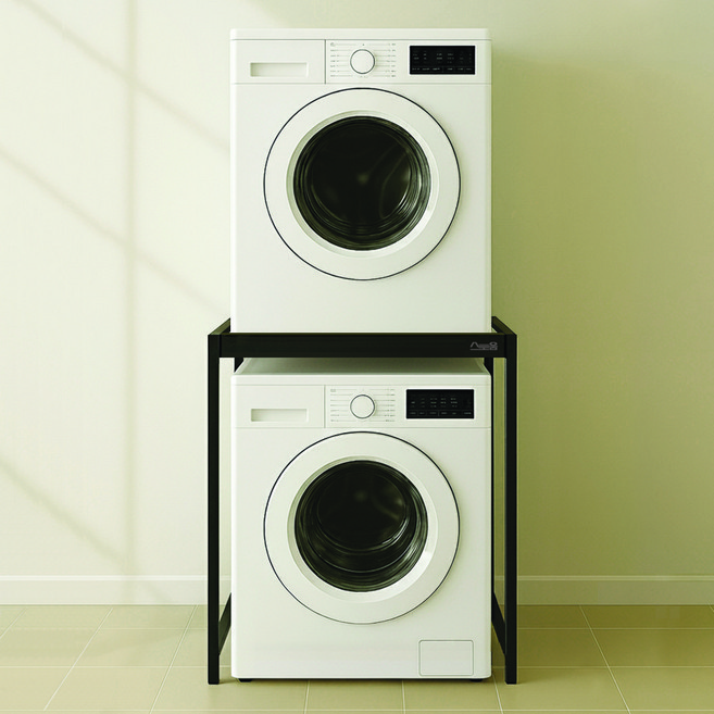 다용도실 세탁기 위 건조기 선반 세탁실 정리 철제 앵글 선반, 건조기선반 화이트, 1개