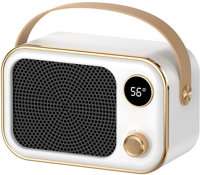 Shy 미니온풍기 PTC 세라믹 전기히터 발난로 휴대용, 화이트