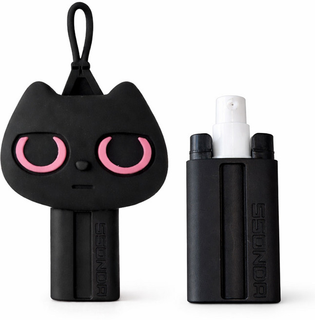 쏜다팝 휴대간편 키링타입 비상 안전용 생활보호 대비 소형 아이템 분사형 블랙컬러, 1개