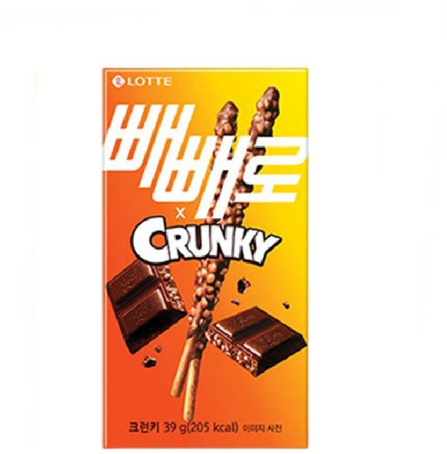 롯데 크런키 빼빼로 낱개, 39g, 35개