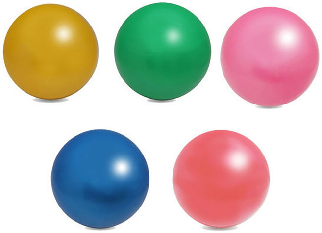 릴렉스 미니 요가볼 12cm 1개 민무늬 탱탱공 안전고무공, 랜덤