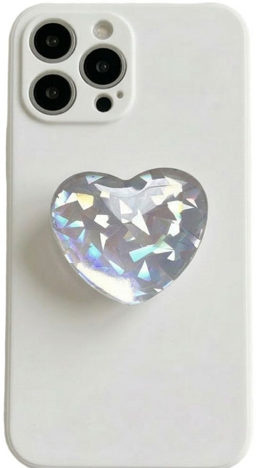 오브리움 휴대폰 하트 그립 스마트톡 거치대, 1개, 크리스탈