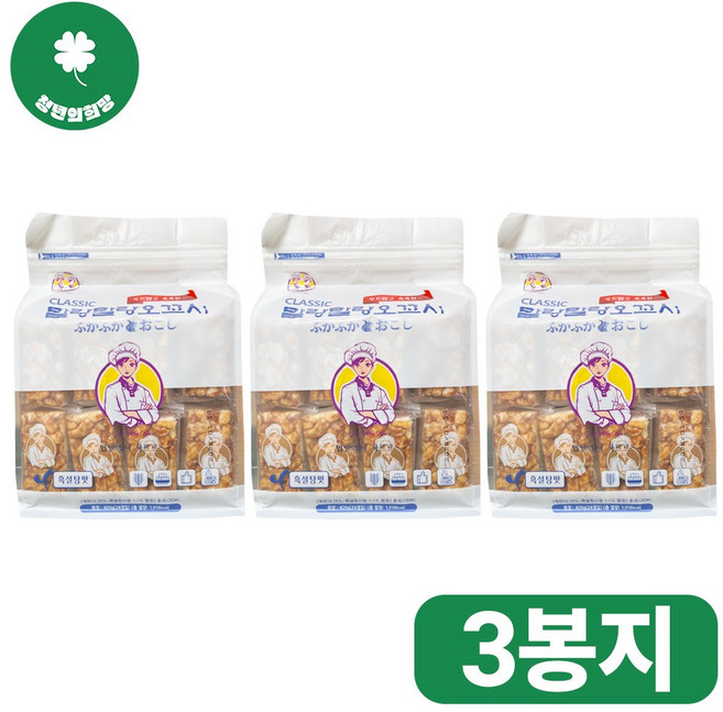 쌀쿠키 말랑말랑 오꼬시 흑설탕맛, 3개, 400g