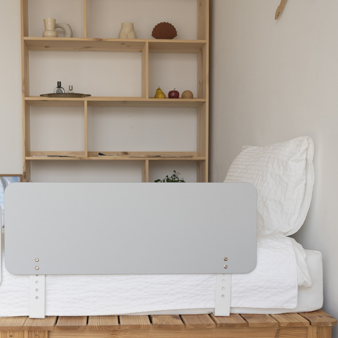 침대안전 가드 가드레일 고급높이조절 연결대, 라이트그레이