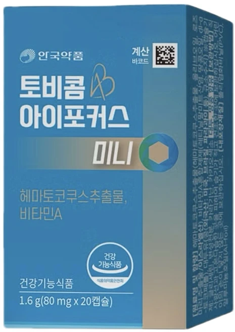 토비콤 안국약품 아이포커스 미니 헤마토코쿠스 추출물 비타민 A 2.4g, 20정, 3개 - 쿠팡