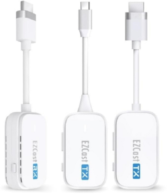 GKI 耀麟國際 EZCast Pocket 2無線投影傳輸器套組, 1個, 白, 1m