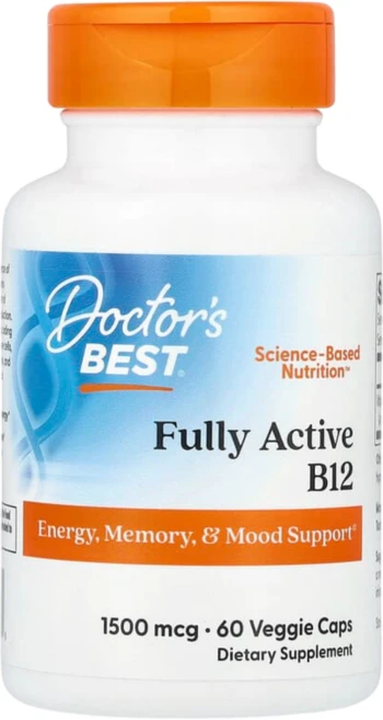 미국직배송/닥터베스트 Doctor's Best Fully Active B12 [1500mcg-60베지캡], 1개, 60정 - 쿠팡