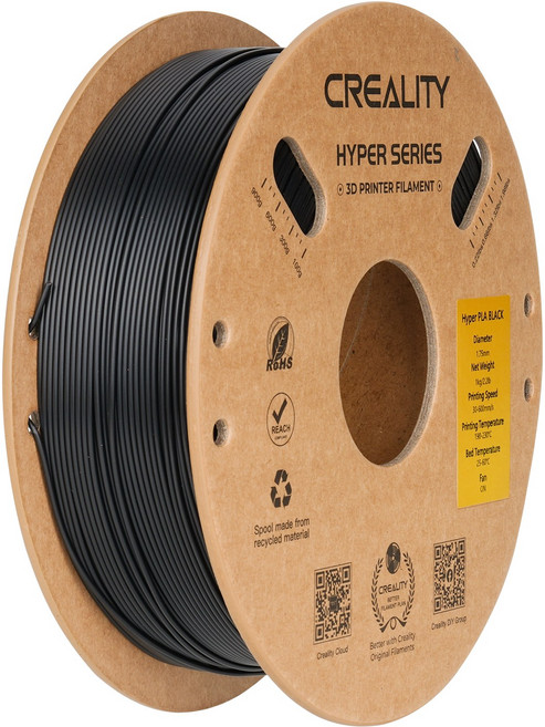Creality 크리얼리티 프린팅 보트 Hyper PLA 3D 필라멘트 1.75mm 1KG, Hyper PLA-블랙