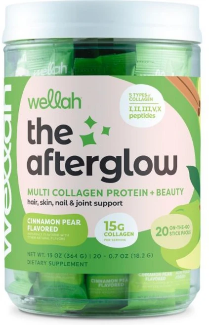 콜라겐 피부 탄력 애프터글로우 멀티 단백질 + 뷰티(시나몬 배) 스틱팩 20개 1회 제공량당 15G 복합체, 콜라겐 피부 탄력 애프터글로우 멀티 단백질 + 뷰티(시, 1개 - 쿠팡
