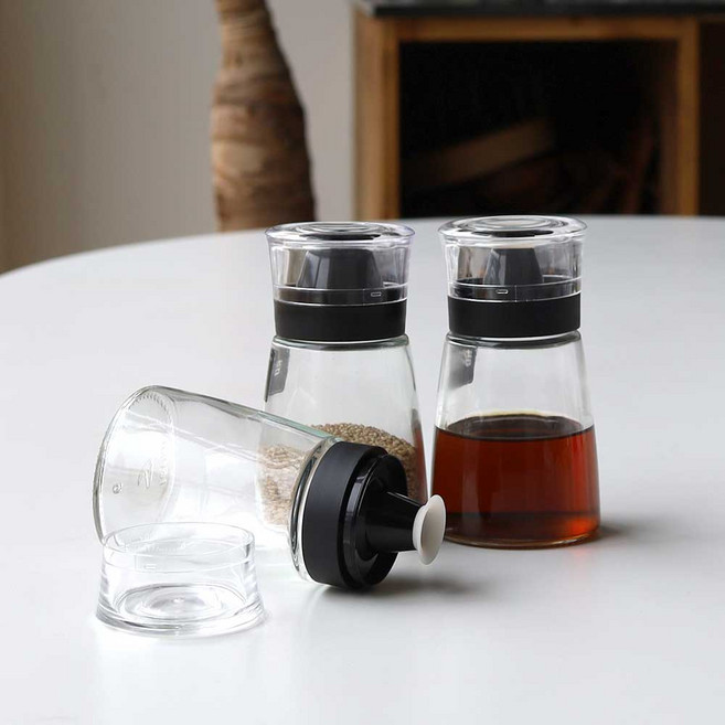 시노글라스 오일 병 양념 통 유리병 실리콘 160ml, 양념병(160ml), 1개