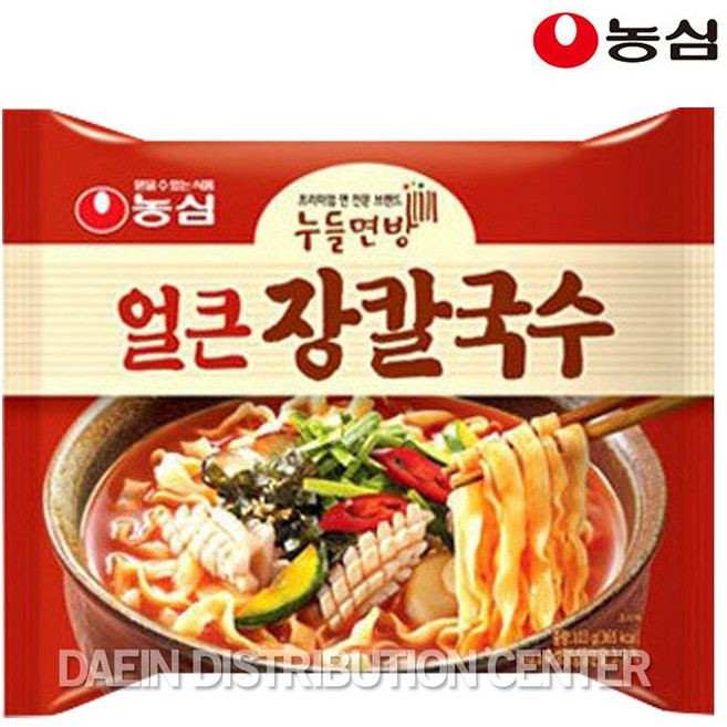 농심 얼큰장칼국수 103gX4개입 칼국수 봉지라면, 4개