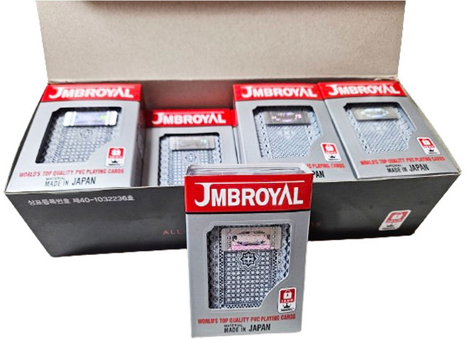 JMB ROYAL 사기방지 3중보안 로얄 트럼프카드 12개 한박스 트럼프 보안카드 훌라 포카 JMB로얄카드