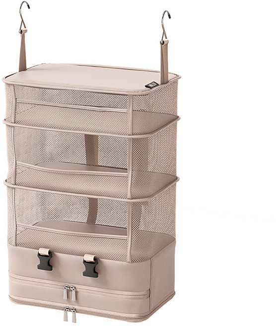 Olivet 여행용 걸이형 수납백 4단 분류 정리함 속옷 의류 압축 수납 공간 분할 여행 가방