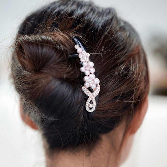 따봉오빠 나일린 큐빅 보석 올림 헤어 빗핀 머리핀 YY2595