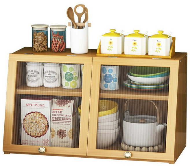 2022신형 원목 2단 브레드박스 빵보관함 1단, 1개