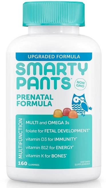 SmartyPants 스마티팬츠 프레나탈 컴플리트 멀티비타민 Prenatal Formula Gummy Multivitamin 160구미, 160정, 1개 - 쿠팡