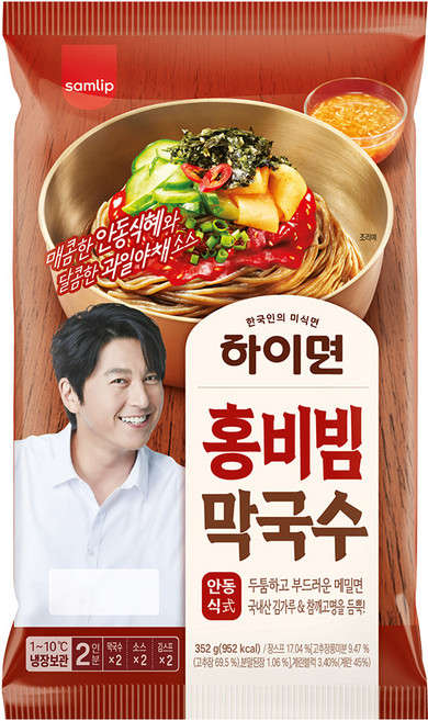 삼립 하이면 홍비빔 막국수 422g, 1개, 442g