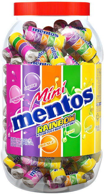 멘토스 미니 뉴레인보우 츄잉캔디, 1kg, 1개