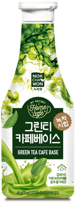 녹차원 그리티 카페베이스 녹차시럽 450g, 1개
