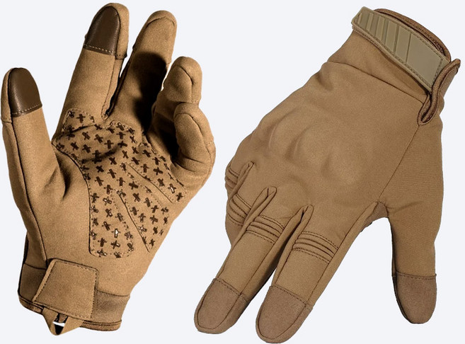 스킴 서포터 택티컬 장갑 GV101 - 밀리터리 아웃도어 군용 전술 등산 바이크 서바이벌 기능성, 브라운, 1개