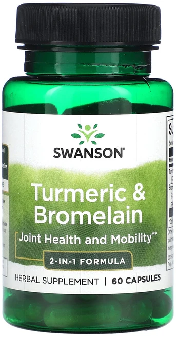Swanson 강황 & 브로멜라인 캡슐 60정, Swanson 강황  브로멜라인 캡슐 60정, 1개 - 쿠팡
