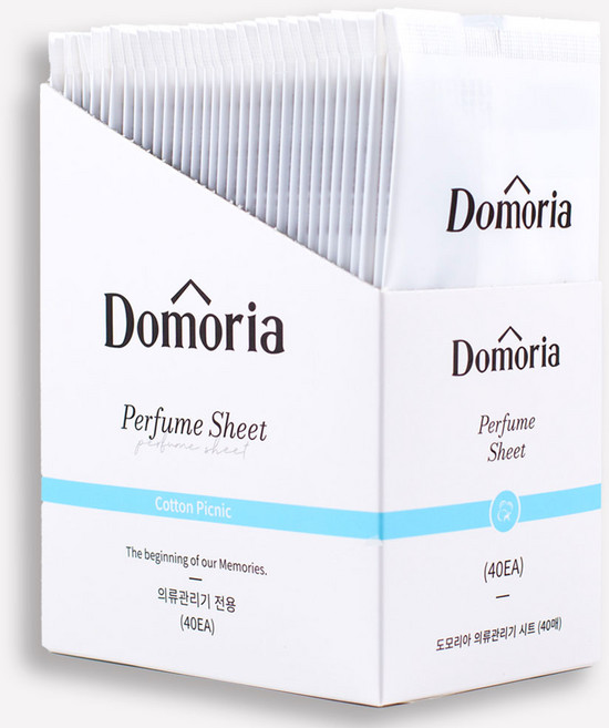 도모리아 의류관리기 향기 시트 섬유유연제 코튼 피크닉 본품, 40매, 2개