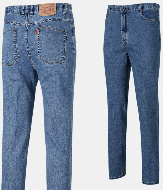 남성 밑위 긴 스판 봄 여름 중년 청바지 BB278 아빠옷