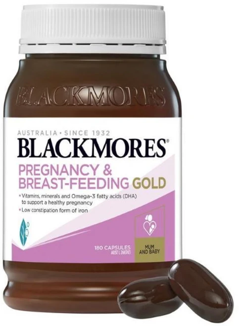 블랙모어스 임산부 수유 영양제 프레그넌시 브레스트 피딩 골드 180정, 1개 - 쿠팡