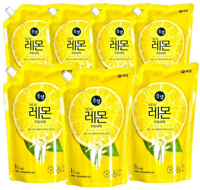 애경 NEW 순샘 주방세제, 1L, 7개