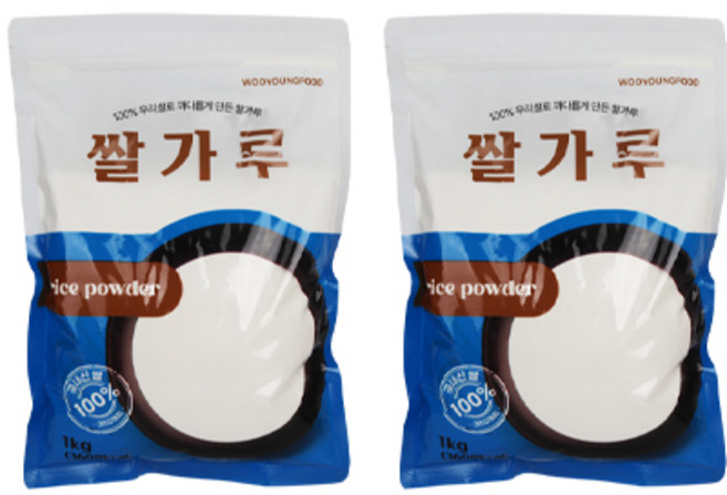 우영식품 쌀가루 1kg, 2개