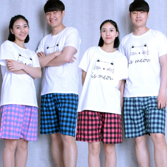 하이앤로우 국내제작 남성 여성 커플 홈웨어 5부 잠옷바지 10종(남녀개별구매)