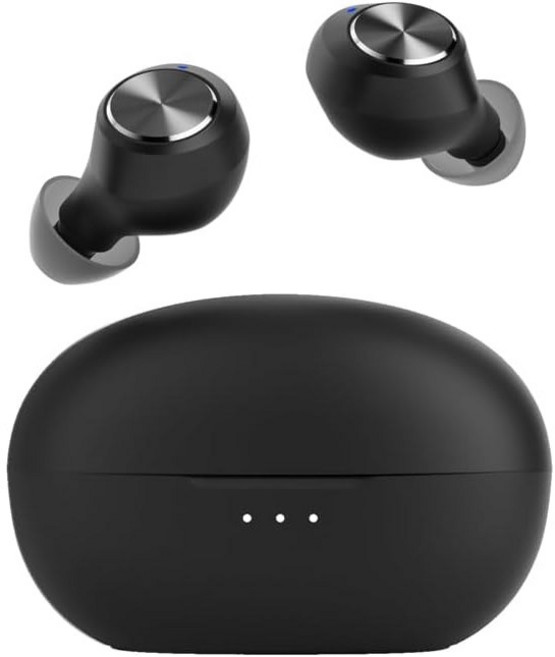 [블루투스 5.3] 31.5시간 배터리 미니 무선 블루투스 이어폰 IP45 방수 고음질 스테레오 iOS/Android/Windows 호환 스포츠 노이즈 캔슬링 이어버드, 블랙