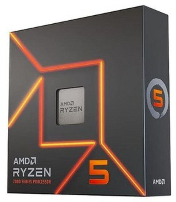 AMD Ryzen 5 7600X Box cooler 없음 6코어 12스레드 4.7GHz(Boost5.3GHz) 105W 100-100000593WOF