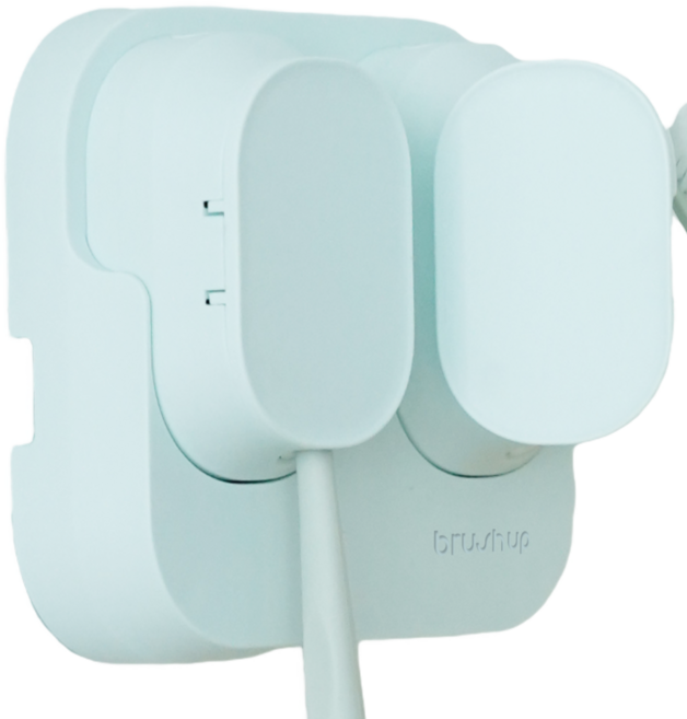 브러쉬업 케어즈 미세플라스틱 제로 친환경 칫솔살균기, 2인용 피스타치오 그린