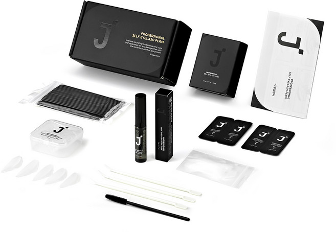 제이숲 프로페셔널 셀프 속눈썹 펌 세트, 혼합색상, 1세트