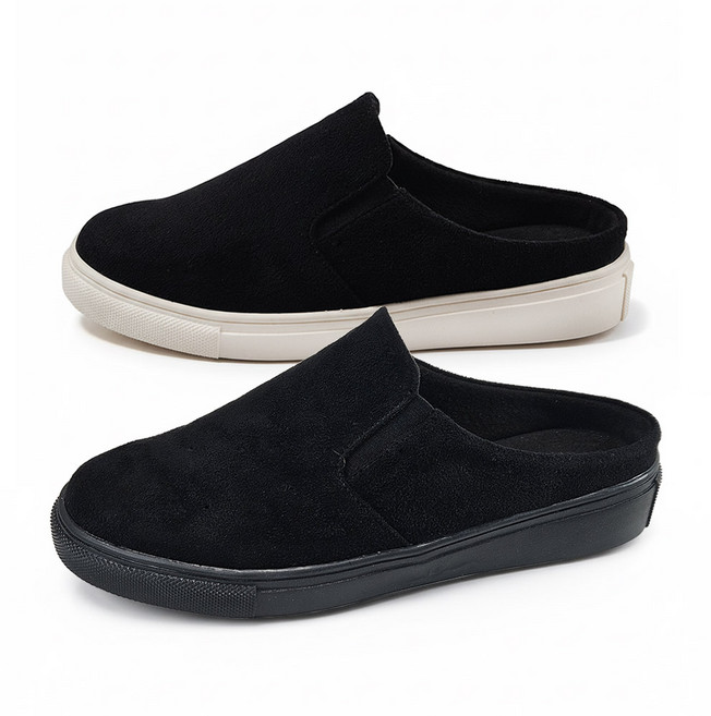 이피다빈 따뜻한 스웨이드 여성 기모 슬리퍼 블로퍼