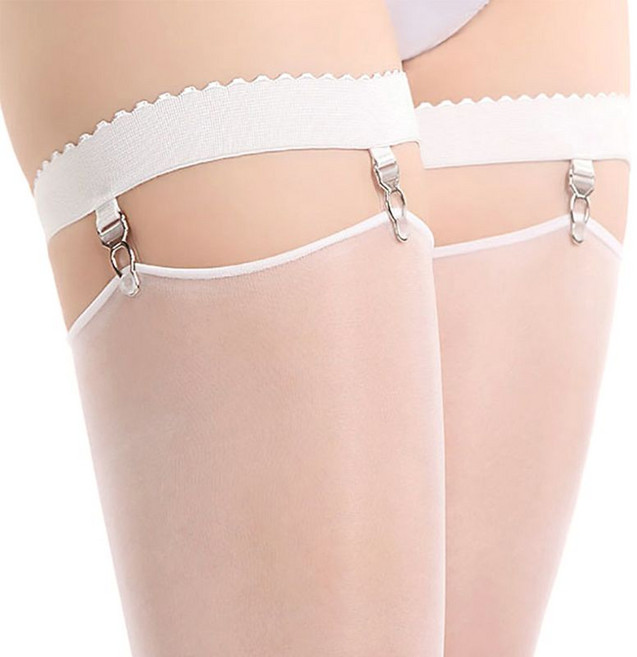 2 개/P 여자 한 탄성 안티 슬립 다리 가터 벨트 반지 허벅지 높은 스타킹 멜빵 3 클립 코스프레 의상