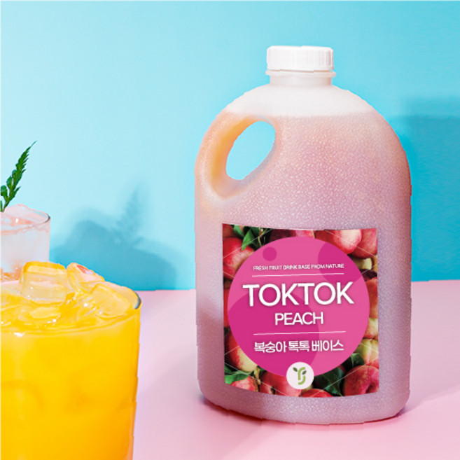 [윤주톡톡] 복숭아 베이스 1.9kg, 1박스