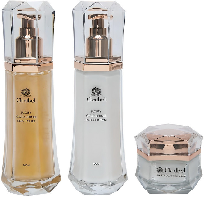 끌레드벨 럭셔리 골드 리프팅 기초풀세트 스킨+로션+크림 [홈쇼핑동일최신상], 1세트
