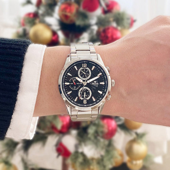 NIVADA 니바다 남성용 멀티펑션 메탈시계 1009