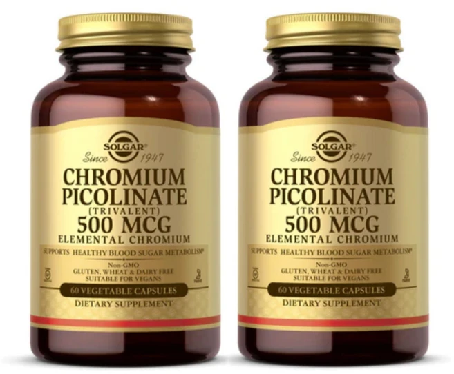 솔가 Solgar 크로뮴 피콜리네이트 500mcg 베지 캡슐, 2개, 60정 - 쿠팡