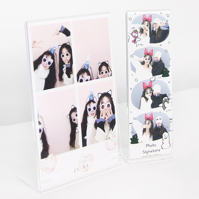 아크리트 아크릴 인생네컷 액자 네컷 투명 포토 인생 스탠드 자석형 커플 마그네틱 마그넷 네컷사진, 1개