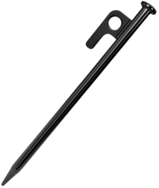 柯曼 鋼製營釘 戶外露營帳篷釘 硬度高不易彎曲, 1個, 大黑釘20cmx9mm*1