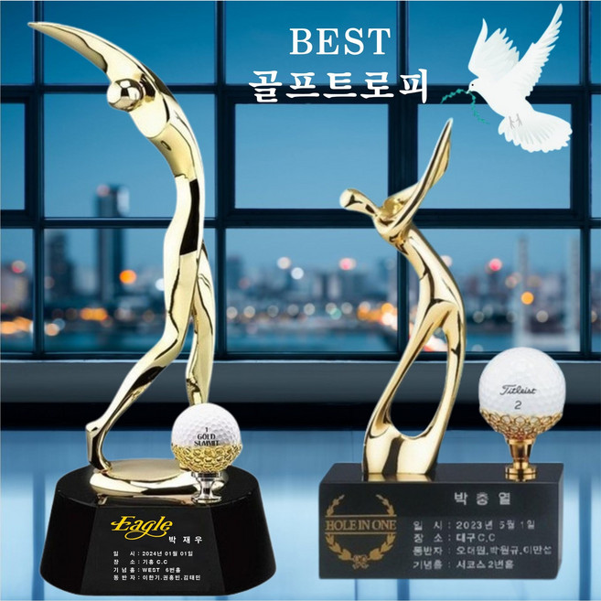 마이다스 골프 트로피 우승컵 홀인원패 홀인원트로피 홀인원기념패 특가트로피, T7, 본인공