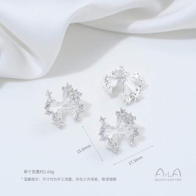 Ala 銅鍍14k包真金鑲鋯石飾品配件