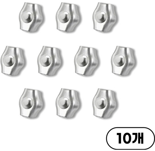 케이에스로프 스텐 와이어 클램프 서스 SUS304 고정 부속 클립 싱글 더블, 10개