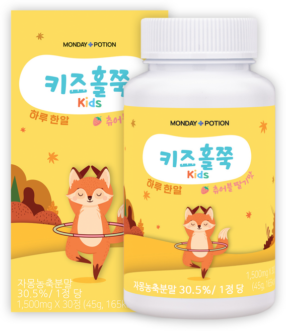 우리아이쏙쏙 키즈홀쭉 | 숙지황 홍화씨 차전자피 소아비만 변비, 30정, 1개