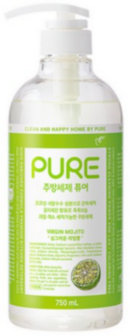 피죤퓨어 버진 모히토 주방세제, 2개, 750ml