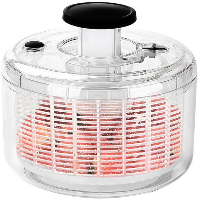 유즈베러띵 펌핑 야채 탈수기 샐러드 스피너, 1개, 투명